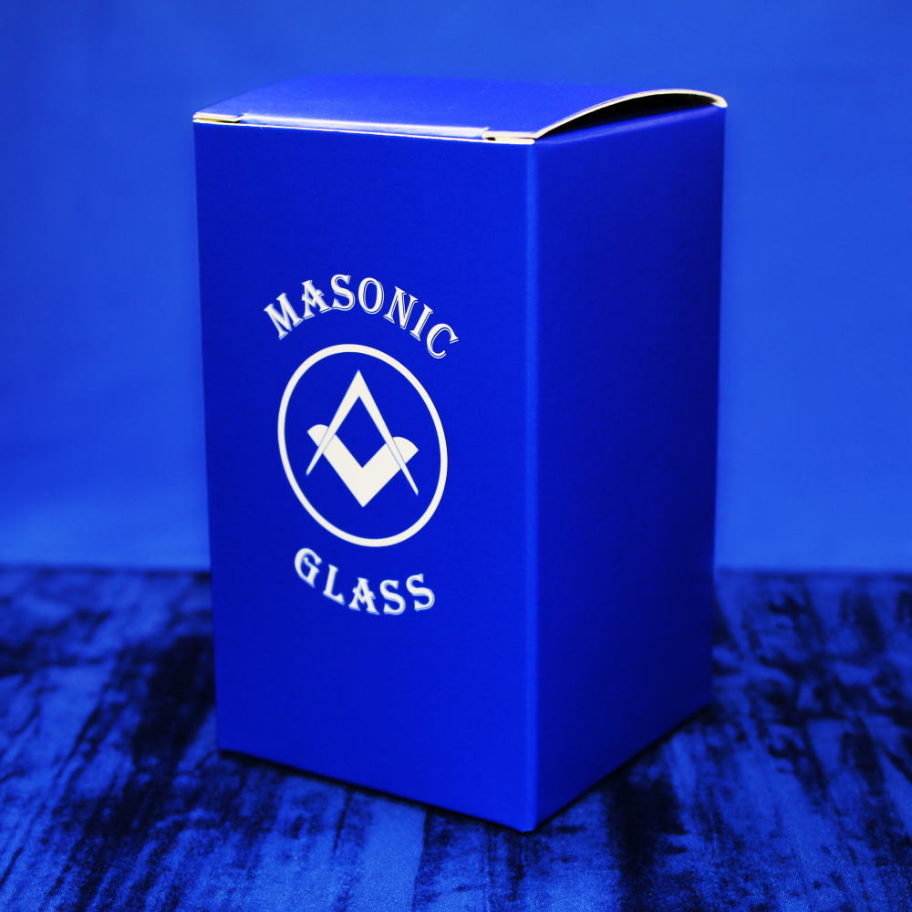 Lot 32 - MASONIC INTEREST: A BLUE GLASS GOBLET